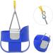 High Back Full Bucket Toddler Swing Seat with Yellow Plastic Coated Chains - Heavy-Duty Baby Swing Seat in Blue - Buy Online on GoSupps.com