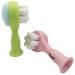 Face Brush V saidi Manual Facial Cleansing Brush and Pore Cleansing Manual Dual Face Brush for Sensitive Delicate Dry Skin (Green)