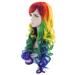 Lurrose Long Curly Rainbow Wig - Wavy Cosplay & Halloween Wig for Women | International Shipping Available - Buy Online on GoSupps.com