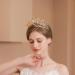 Kamirola Baroque Queen Crown Rhinestone Bridal Tiara - Gold Crystal Headband for Wedding, Prom, Pageant, Birthday, Halloween - Buy Online on GoSupps.com