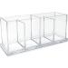 Isaac Jacobs 4-Compartment Clear Acrylic Organizer with Lid (9â L x 3â W x 4â H)  Makeup Brush Holder  Sectional Tray  Storage Solution for Makeup  Crafts  Office Supplies & More (1  Clear) - Buy Online on GoSupps.com