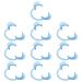 Kgduyc 10 pieces of mouth spreader - cheek holder mouth opener C -shape mouth angle holder for dental tooth whitening mouth opener challenge party games blue