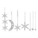Didiseaon 1 Set Fringe Bobby Pin Girl Hair Clips Hair Jewels for Women Womens Hair Clips Star Hair Clips Barrettes for Women Wedding Hair Clip Rhinestone The Side Issue Card