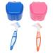 Travel set tooth box 1 set false tooth- Geh Use tooth cleaning brush toothb