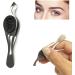 Slant Tip Angled Tweezers - Stainless Steel Precision Eyebrow Tool with Wide Grip - Buy Online on GoSupps.com