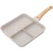 Durratou Multipurpose Durable Fried Egg Fry Pan Frying Pan Aluminum Alloy 3-in-1 Steak Breakfast Fry Pan Cooking Pan Kitchen Utensils - Buy Online on GoSupps.com