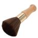 Neck Duster Brush Hair Cutting Neck Duster Brush Barber and Salon Brush to Remove Loose Hair From Neckline and Ears After Haircut Stand Up Base (Original Wood Color)