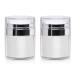 2 Pack 1.7 Oz Airless Pump Jars Vacuum Cosmetic Travel Containers for Lotions And Creams Refillable Airless Travel Jars Empty Acrylic Make Up Sample Containers with Pump White 50ml (1.7 oz / 50ml)