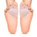 3-toes holes separator silicone bunion protector hammer toe spacer for forefoot pillows foot pads hallux valgus pain relief for women and men wear 3 toes in shoes.