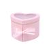 RENGTIN Fayear Heart-Shaped Paper Mache Boxes for Packaging Luxury Flower Cardbord Boxes with Lids and Ribbons Ideal for Crafting & Storage Accessories Cosmetics Jewelry Gifts Home (Pink)