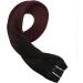 Balayage Ombre Black to Wine Red Clip in Human Hair Extensions - 22 Inch 7Pcs 120g - Buy Online on GoSupps.com