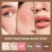Cream Blush Stick Contour Stick Blush and Lip Makeup Stick Face Makeup for Cheeks Lips Eyes (1) - Buy Online on GoSupps.com