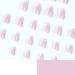 24PCS Square Pink White Gradient Press On False Nails - Glossy White French Acrylic Designs for Women and Girls - Buy Online on GoSupps.com