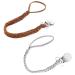 Buy Windy5 Leather Woven Pacifier Chain - Colorful Braided Clip Holder for Baby Feeding & Teething (Gray+Brown) - International Shipping Available - Buy Online on GoSupps.com