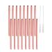Bumdenuu Reusable Straws Stainless Steel Drinking Straws Heart Shaped with 2 Cleaning Brushes