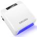 78W Rechargeable UV LED Nail Lamp Cordless Nail Dryer Gel Polish UV Nail Light with 4 Timer Setting Professional Quick Dry Curing Lamp with Display Auto Sensor for Salon & Home (White)
