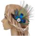 Snner Girls Work Peacock Feather Hair Clip Feather Hair Pins Wedding Fascinator for Women & Girls - Buy Online on GoSupps.com
