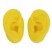 Silicone Ear Model 2PCS Ear Model Soft Yellow Waterproof Ear Displays Mould for Hospital Ear Displays for Jewelry Display Earrings