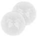 Sibba Large fluffy powder quack 10.2 cm ultra-hood washable reusable velor face body powder tastration loose powder tournament wet dry make-up tool (white) white/opulent garden