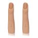 2Pcs Fake Nail Training Finger Silicone Nail Practice Fingers Fake Finger to Practice Fake Nails Hand Manicure Nail Art Training for DIY Nails