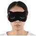 Cat Cartoon Eye Cover Sleeping Mask - Soft Cotton Blindfold for Light Blocking and Puffy Reduction Black - Buy Online on GoSupps.com