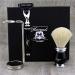 Premium Men's Shaving Kit - 3 Edge Razor Badger Hair Brush & Stand - Perfect Gift for Men - Buy Online on GoSupps.com