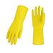 VGO ... 10 pairs Reusable gloves for kitchen work household cleaning and dishwater long arm multifunctional (HH4601) m (10 pack) yellow