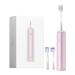 Laifen Wave Electric Toothbrush Oscillation & Vibration Sonic Electric Toothbrush for Adults with 3 Brush Heads IPX7 Waterproof Magnetic Rechargeable Travel Powered Toothbrush (Pink Aluminum Alloy)