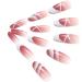 OnSaya Coffin False Nails French Long Fake Nails Ballerina Acrylic Press on Nails Full Cover Stick on Nails 24pcs for Women and Girls PINK 1 count (Pack of 1) PINK - Buy Online on GoSupps.com