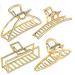 4 pieces metal hair clips large gold metal clips strong claw slipproof hair clips hollow fix hair geometric vintage -free irregular hair clips for women girls