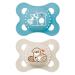 MAM Original pacifiers in a set of 2 Skinsoft silicone with pacifier box 2-6 months light blue
