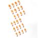 24PCS Spring Summer Sweet False Nails Long Simple Orange French False Nails Press On Nails Wearable Finished Nail Piece Extra Long Fake Nails - Buy Online on GoSupps.com