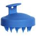 Hair shampoo brush scalp massager shampoo brush manual scalp massage brush for wet and dry soft silicone bristles maintain the scalp promote hair growth (blue)