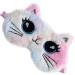 Lovely Cartoon Cat Kitty Sleep Mask for Women - Soft Plush Blindfold for Nap and Night Sleeping - Buy Online on GoSupps.com