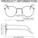 Junsika Blue Light Filter Glasses - Classic Round Metal Frame Non-Prescription Anti-Blue Light Unisex PC Gaming Glasses - A1: Black - Buy Online on GoSupps.com