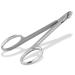 Cuticle nippers with scissor eyes and 0.5 cm cutting length made of stainless steel