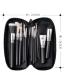 14-Piece Professional Makeup Brush Set - Classic Black Handle & Silver Tube - High Performance - Buy Online on GoSupps.com