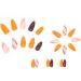 24PCS Long French False Nails with Glue - Full Cover Acrylic Stick on Nails (Orange) - Buy Online on GoSupps.com