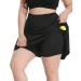 HDE Women's Plus Size Tennis Skort Pleated Athletic Golf Skirt with Shorts - 3X Black - Buy Online on GoSupps.com