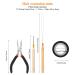 4Pcs Hair Extension Kit with Pulling Needle Hook and Wig Pliers + 500 Micro Rings (Black) - Best Quality International Shipping - Buy Online on GoSupps.com
