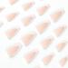 Justotry 24pcs White French Press On Nails - Glitter Line Ballerina Artificial Nails for Women | Beautiful Medium Fake Nails - Buy Online on GoSupps.com