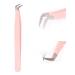 FADLASHEyelash Tweezers for Lashes Extension Curved Tweezers Fiber Tip Volume Lash Tweezers Professional Use Eyelash Extension Tweezers Pink Fiber Tip Boot Volume Tweezer