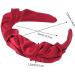Women's Chiffon Pleated Headband Wide Hair Band Vintage Headband Hair Accessories Non-Slip Headbands Headwear Headbands for Women Girls Daily Wear Yellow - Buy Online on GoSupps.com