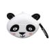 Panda Earphone/Earbud Case with Backpack Clip