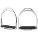 SALUTUYA Comfortable Iron Stirrups, English Stirrups Safety Stirrup 4.8inch Western Stirrups with Rubber Pad Knee Ankle Stress Pain Relief for Safe and Comfortable Riding