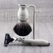 New Classic Shaving Set - 3-Piece Pure Badger Hair Brush 3-Edge Razor & Stand | Premium Wet Shaving Kit for Men - Buy Online on GoSupps.com