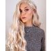 SAPPHIREWIGS 24 Long Rose Gold Blonde Curly Synthetic Lace Front Wig - Heat Resistant for Daily Makeup and Wedding Parties - Buy Online on GoSupps.com