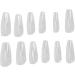 False Nails Tips Multi Size Full Cover Ultra Thin Clear Nail Tips Semi Frosted for Home DIY (12#) - Buy Online on GoSupps.com