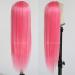 Maycaur Pink Lace Front Wig 22 Inch - Long Straight Heat Resistant Synthetic Hair - Glueless Wigs for Women - Natural Hairline - Fashionable Pink Color - Buy Online on GoSupps.com