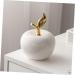 LIFKICH Ceramic Apple Ornament Crystal Apples Figurine Christmas Fruit Figurine Christmas Apples Figurines Apples Paperweight Fake Fruit Ceramic Fruit Statue Ceramics White Desktop Props White 15.00X11.50X11.50CM - Buy Online on GoSupps.com